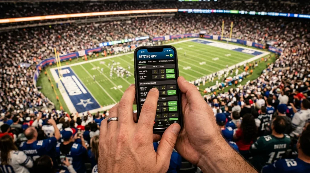 NFL betting sites comparison dashboard showing odds rankings for UK punters