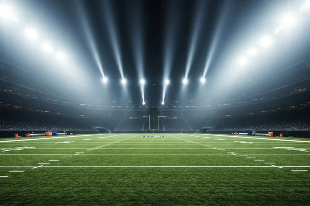 NFL primetime game under stadium lights with Thursday Sunday and Monday night betting line comparisons